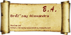 Brázay Alexandra névjegykártya